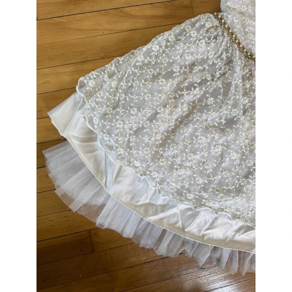 Couture Princess sleeveless floral embroidered elegant‎ regal youth dress